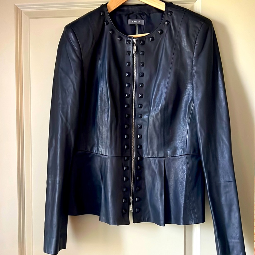 Basler leather studded black jacket